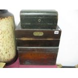 A XIX Century Ladies Jewellery Box, Remy Martin box with other box.