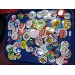 1970's and Later Pin Badges - Buzby, Brian Clough, Heinz, Munch Bunch, Wispa, Avon etc, over