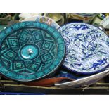Pottery Wall Plate, other Continental ceramic wall plates:- One Box