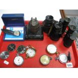 Tissot Gents Wristwatch, chronograph (damaged), Ingersoll, Roxedo, other pocketwatches, Goerz and