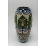 A Moorcroft Pottery Vase, decorated in the Voysey's Orchard pattern, designed by Rachel Bishop,
