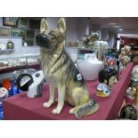 a Large Fireside Beswick Model German Shepherd Dog, base impressed 2410, height 35cm.