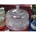 A Circular Pedestal Cake Stand and Cover, with palmette decoration.