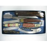 Fenton Twin Blade Penknife, with tortoiseshell scales, Inox Solingen knife, '007', 'IXL', 'TTH'
