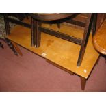 A Teak Rectangular Shaped Coffee Table, with a single drawer.