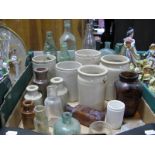 Early XX Century Glass Bottles, including Whittington and Littlehampton Codd bottles, medicine