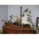 A Prairie King Child's Tin Plate Rocking Horse, with stand.