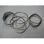 A Collection of Assorted Bangles, including "925", child's etc.