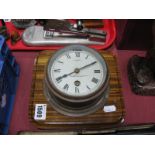 A George Wilson & Co (London) 'Seaway' Saltdean Brass Ships Clock, (mounted).