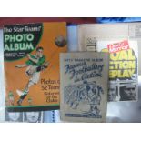 1955 FA Cup Final Ticket, Daily Mirror flick books club sticker annuals, postcards, Sherman's player
