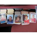 A & B C Football Cards, late 1960's and 70's green, yellow, purple and red backs and the larger