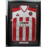 Sheffield United 2002-03 Season Le Coq Sportif Home Shirt, bearing Desun logo an d many