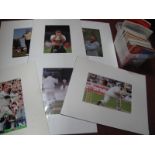 Pietersen, Hussain, Beckham, Gascoigne and Langher Colour Prints, all mounted; together with Rugby