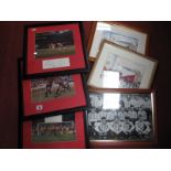 Sheffield United, goal celebration prints with autographs - unverified. Print of 1960's team.