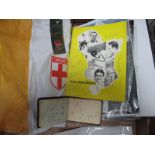 Autographs, Jimmy Hagan, Harold Brook, Joe Shaw, Ted Ditchburn, Manchester United, Dennis Violet,