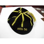 A 1935-36 Tassel Representative Cap, in black velvet with eight pointed yellow ribbon from the