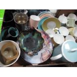 Susie Cooper Bone China Coffee Pot, coffee cans, saucers, Limoges cabinet plates etc:- One Box