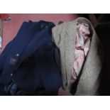Pure New Wool Crombie, Harris Tweed jacket. Moorbrook coat, etc.