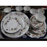 A XX Century Bone China Tea Service, with floral decoration, Shelley part dinner service "