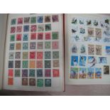 A Well Filled Simplex Stamp Album Housing a Collection of Used Stamps from Australia, France and New