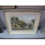 Edward S Billin (Sheffield Artist) Farmhouse and Yard Scene, watercolour signed lower right 35 x