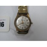 Mondaine; A Vintage Gent's Wristwatch, the signed dial with Arabic numerals and centre seconds, on