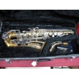 Boosey & Hawkes Saxophone, numbered 768335 with accessories in case.
