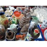 Price Kensington Cat, Percy Pig, Adderley Posy, Wedgwood dish, other ceramics:- One Tray