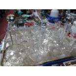 Decanters, champagne and other glasses:- One Tray
