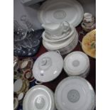 Wedgwood ''Griffons' Dinner Service, of forty seven pieces silvered rim loss noted.