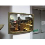 Chinese Wall Mirror, in gilt wooden frame decorated with Greek key and scrolling.