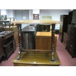 A XIX Century Mahogany Oval Shaped Occasional Table, top with a moulded edge, turned support,