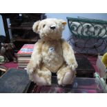 Steiff Gold Plush Teddy Bear, with black stitch nose, felt hand and feet, 000201 to label.