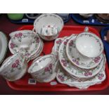 A Paragon China Tea Service, all with floral decoration (twenty pieces:- One Tray