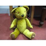 Merrythought Gold Plush Teddy Bear, with felt hands, approximately 53cm high.