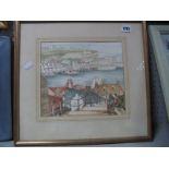 Pauline Shearstone, The 199 steps at Whitby, watercolour, signed lower right, 21.5 x 24cm.