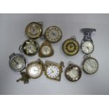 Ingersoll Nurse's Watch; together with a collection of assorted ladies pendant style watches.