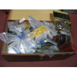 A Quantity of Mid XX Century Assorted Meccano Components, red, green, yellow parts noted, Meccano