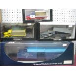 Four Boxed 1:43rd Scale Diecast Model Commercial Vehicles by Minichamps, Schuco, including Schuco #