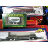 Ten Boxed "OO" Gauge Rolling Stock Wagons, Vans, by Bachmann, Hornby, Replica Railways, Mainline