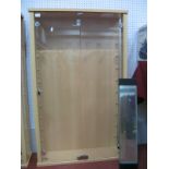 A Glass Fronted Display Cabinet with Lockable Doors and Ten Glass Shelves, 110cm tall, 68cm wide,