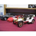 Three Franklin Mint 1:24th Scale Diecast Model Cars, 1904 Mercedes Simplex, boxed with literature,