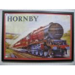 A Framed and Mounted Hornby Railway 1000 Piece Jigsaw Puzzle - LMS Princess Royal, 84 x 59cm.