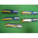 Five "OO" Gauge Inter City 125 Power and Dummy Car Units, by Lima, Hornby, playworn.