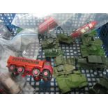 A Quantity of 1950's - 1970's Diecast Vehicles, by Dinky/Matchbox/Corgi, military themes noted.