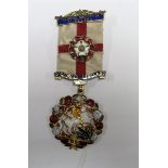 A Silver Enamelled Medal designed as "The Royal Society of St. George", featuring St George
