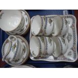 A Royal Doulton Tea Service "Strathmore" Pattern, (twenty one pieces):- One Tray