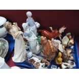 A Leonardo Collection Figurine, Sylvac kittens, Goebel rabbit, Hornsea fawn posies, etc:- One Tray