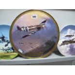 Ten Coalport 'Reach For the Sky' Collectors Cabinet Plates, a Limited Edition 'D-Day Patrol' gilt