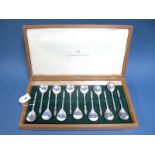 A Set of Thirteen Hallmarked Silver Apostle Spoons, Birmingham Mint, Birmingham 1976, in original